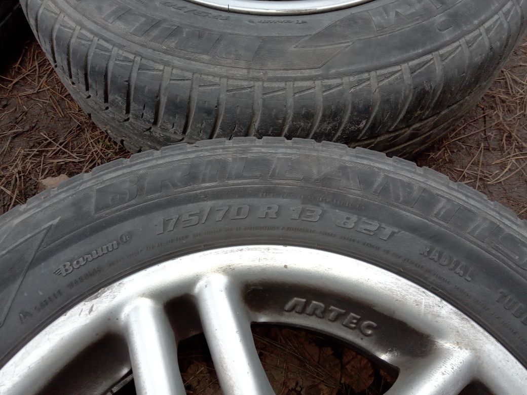Zestaw kół aluminiowych Artec 13 cali 4x100 opel