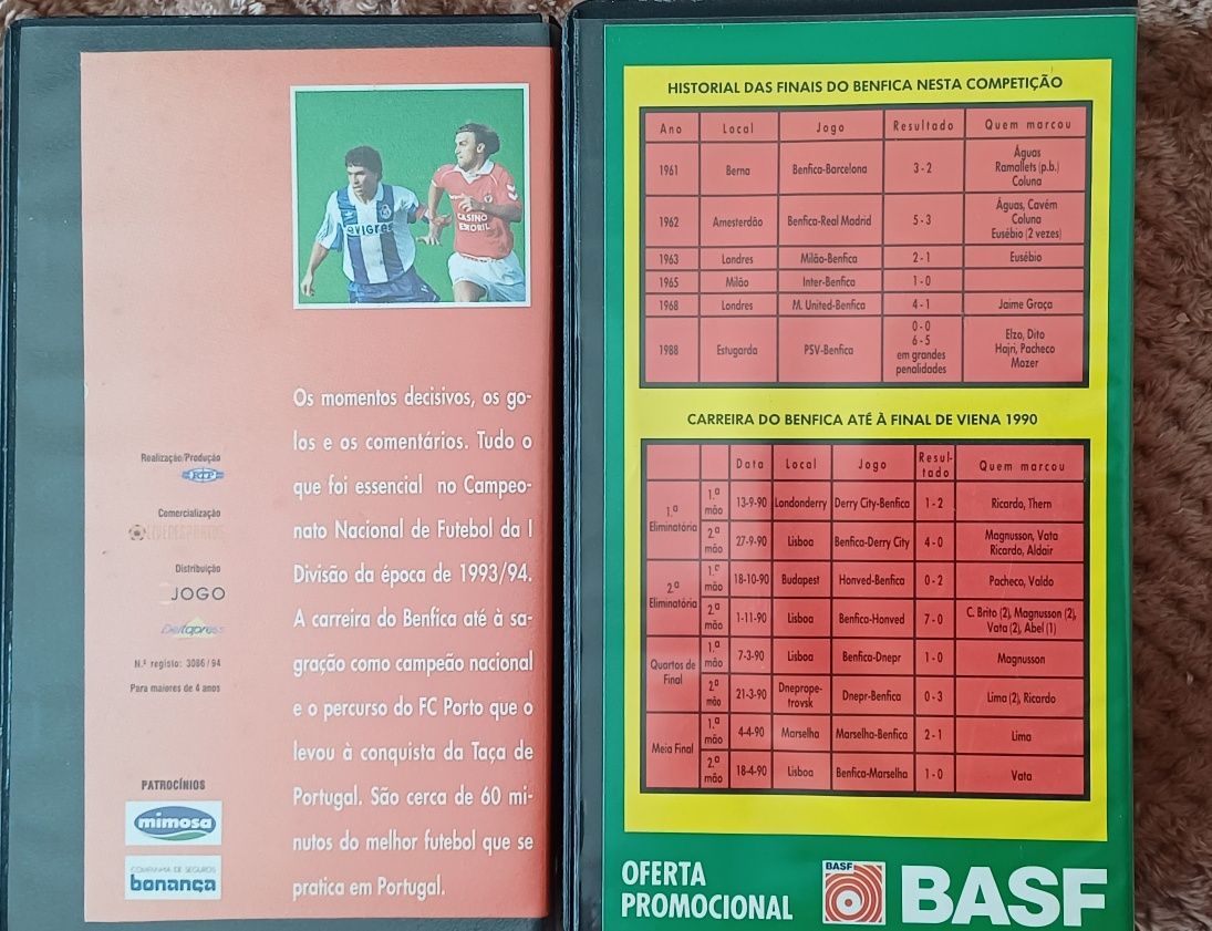 Benfica Cassetes VHS Bom estado