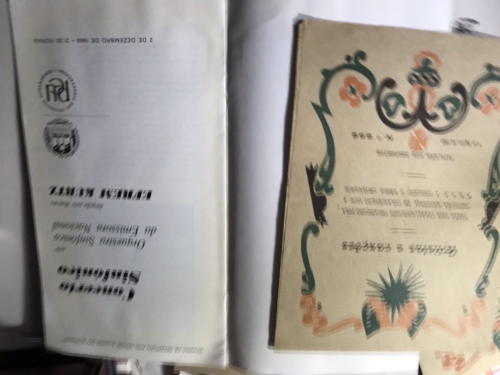 Vintage folhetos dos espetaculos teatro trindade e outros