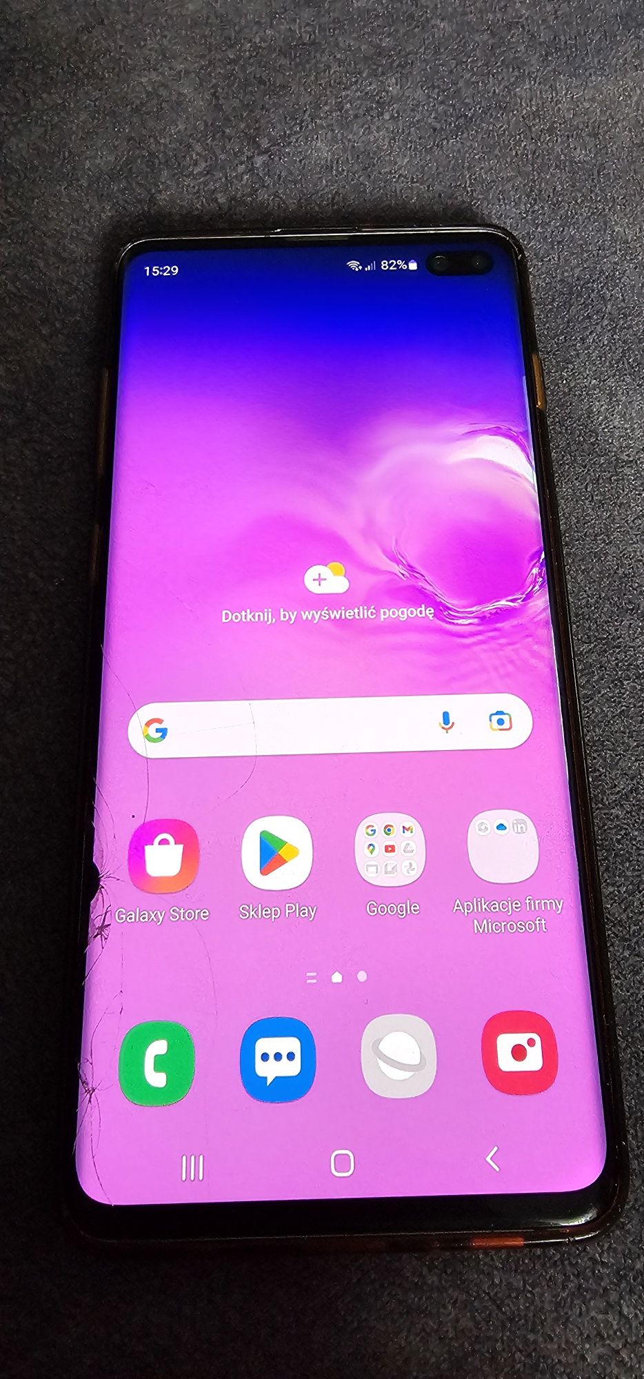 SAMSUNG S10+ uszkodzony wyświetlacz