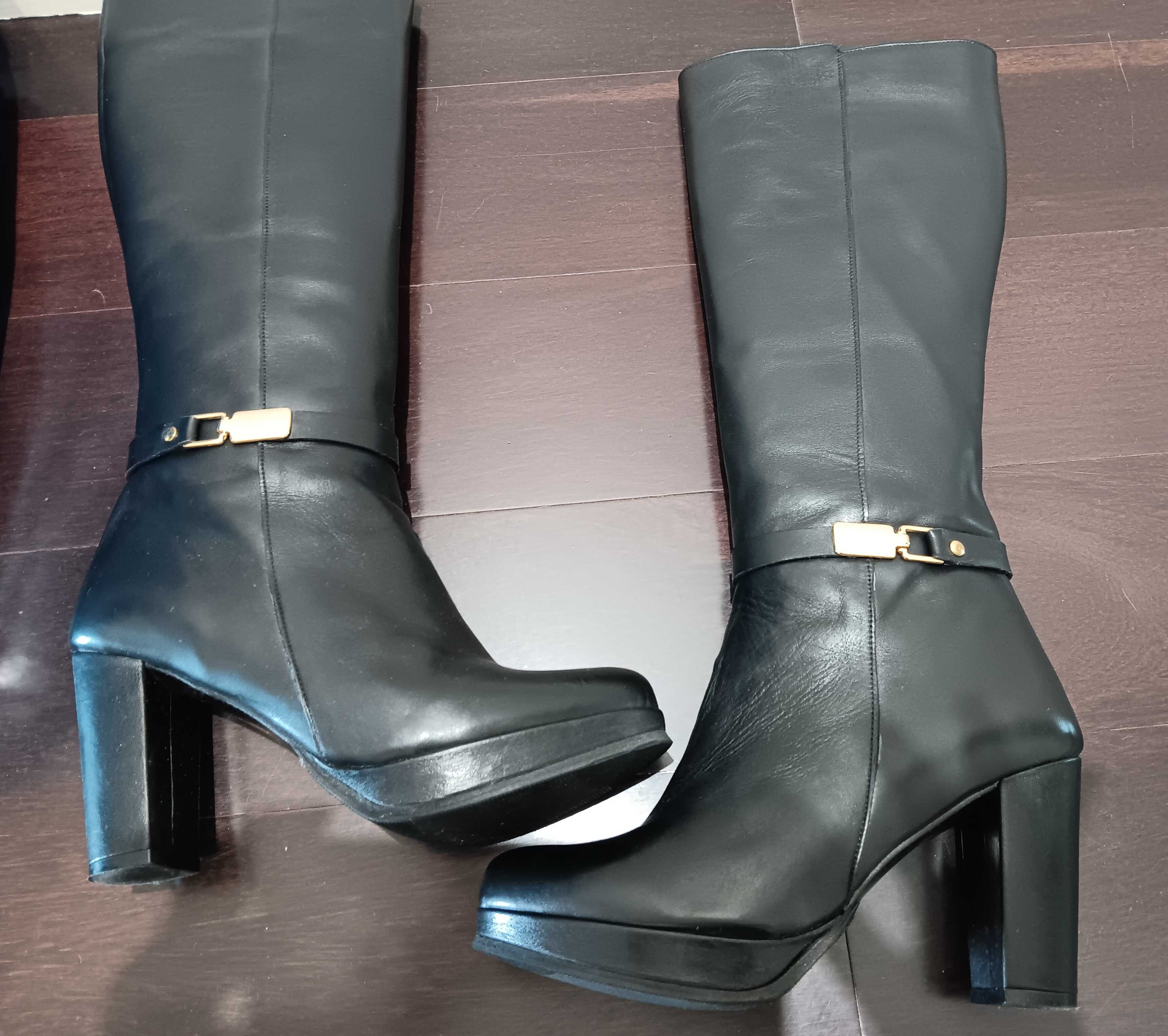 Botas Cano Alto Senhora em Couro