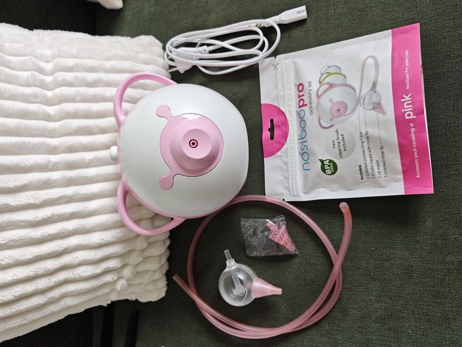 Nosiboo - katarek, aspirator elektryczny + nowy zestaw akcesoriów