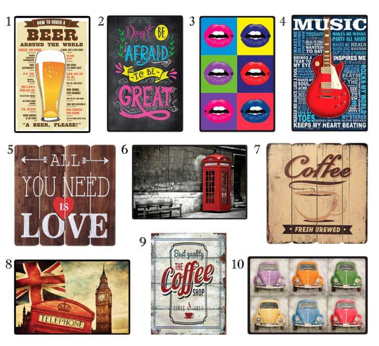 50 Placas decorativas NOVAS