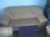 Zestaw skórzany, sofa + 2 fotele