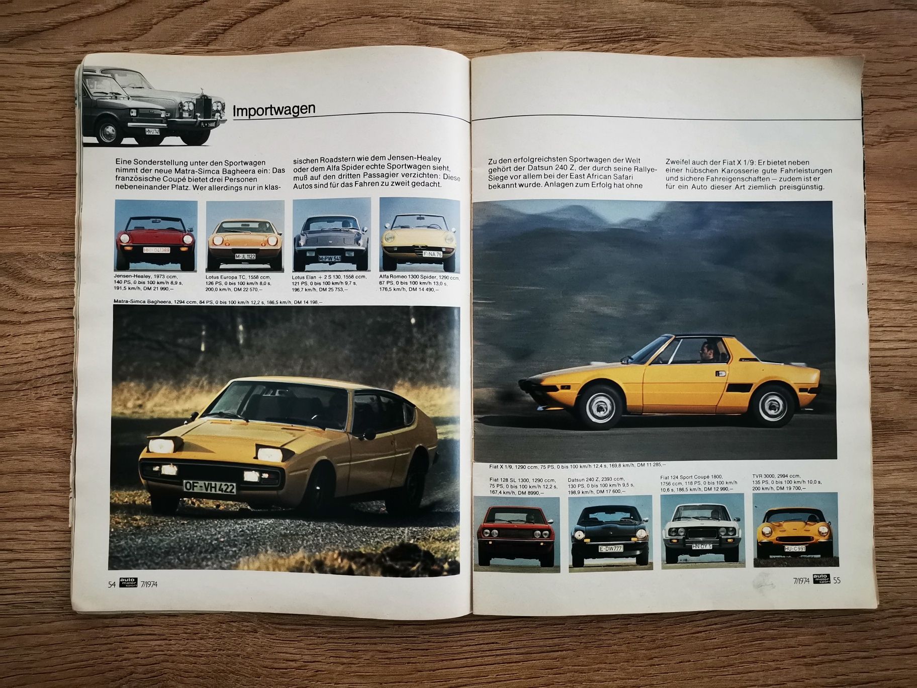 Czasopismo Auto Motor und Sport z marca 1974 roku (j. niemiecki)