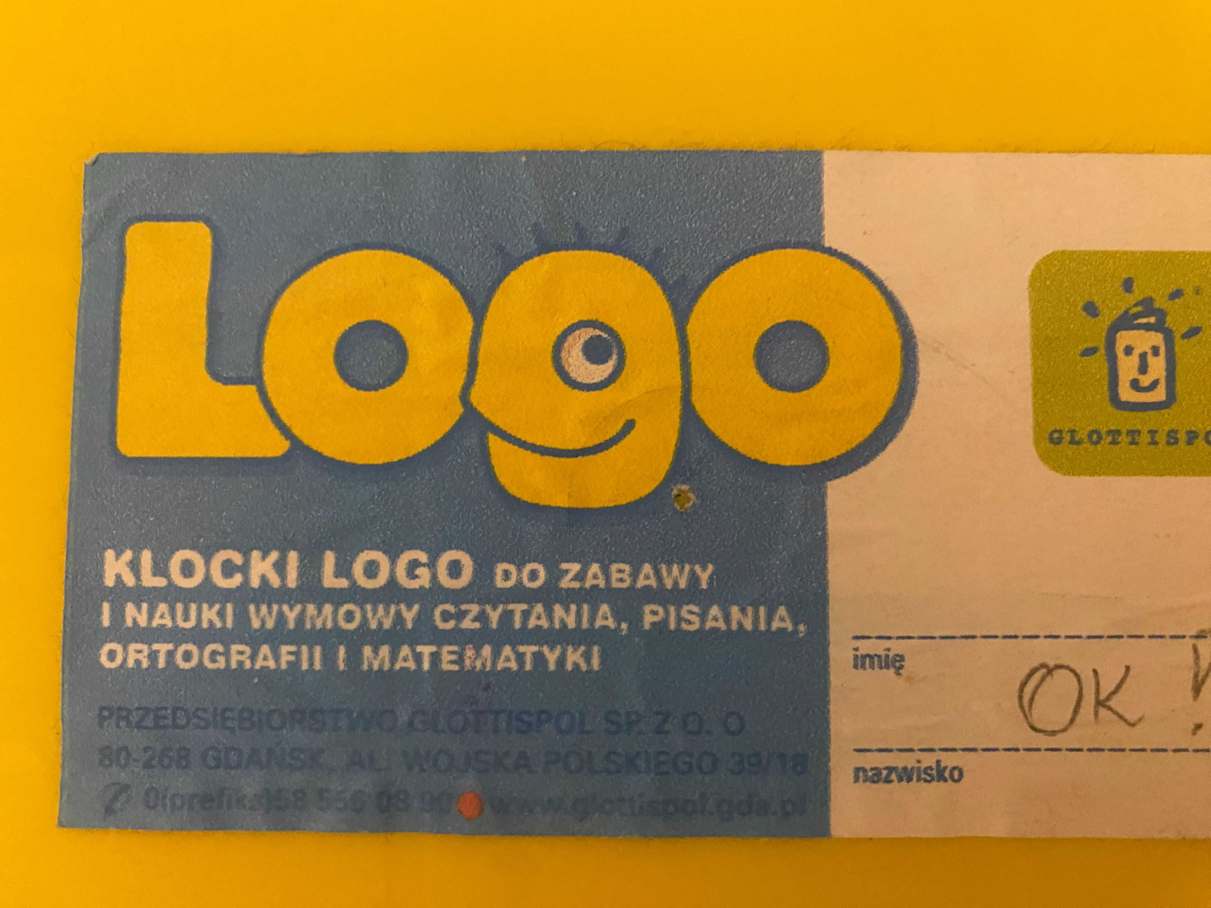 KLOCKI LOGO do zabawy i nauki wymowy, czytania i pisania