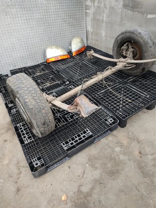 Oś ośka belka zawieszenia resory koła przyczepka kompletna master koła 16r