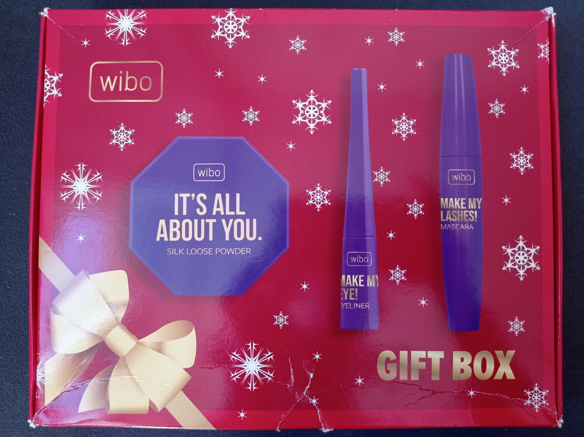 Wibo gift box tusz do rzęs puder eyeliner
