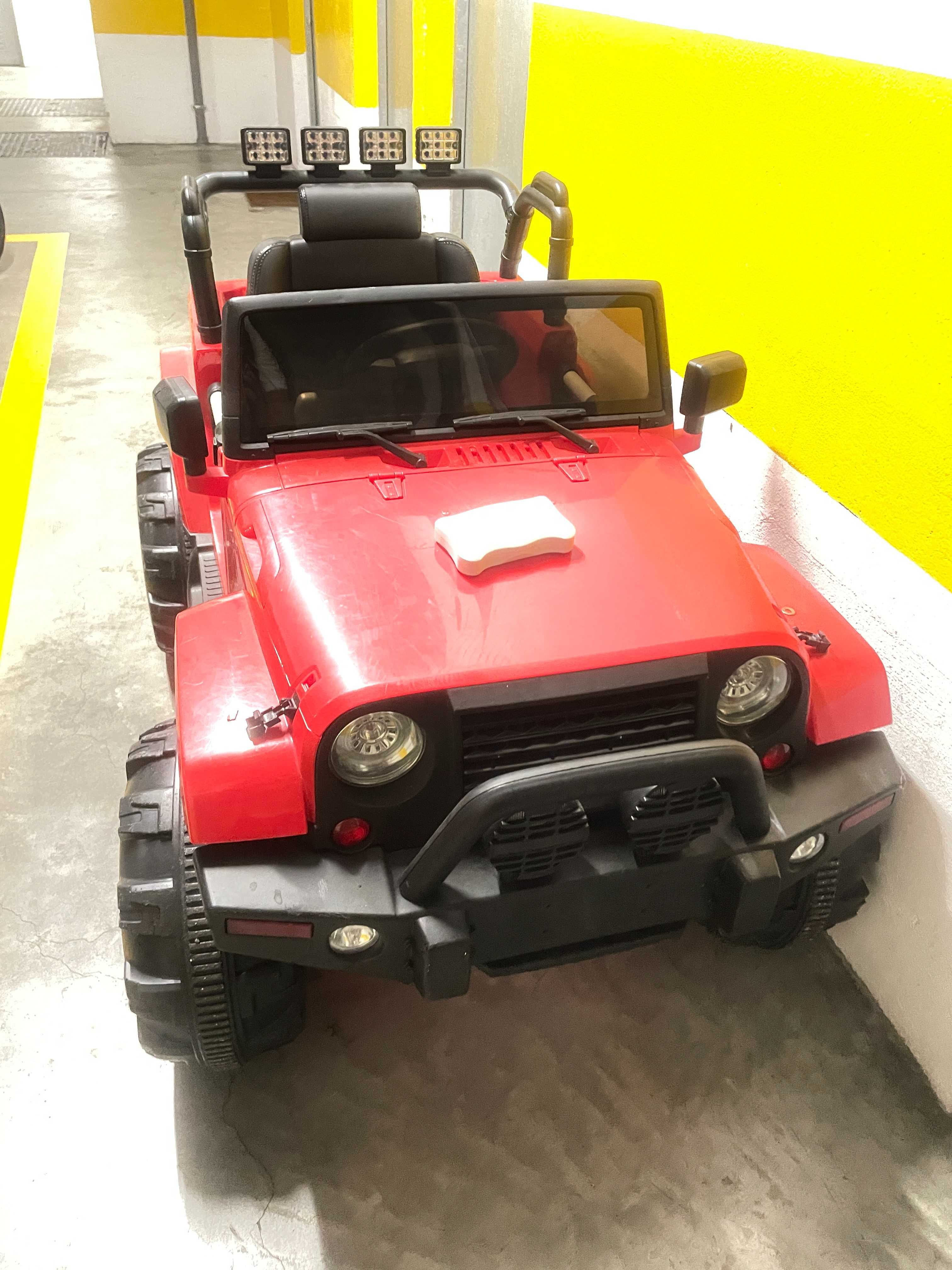 Carro Elétrico Infantil – Estilo Jeep Vermelho com Controlo Remoto