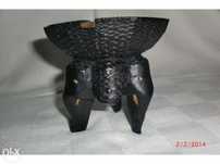 Cinzeiro Pau Preto Arte Africana
