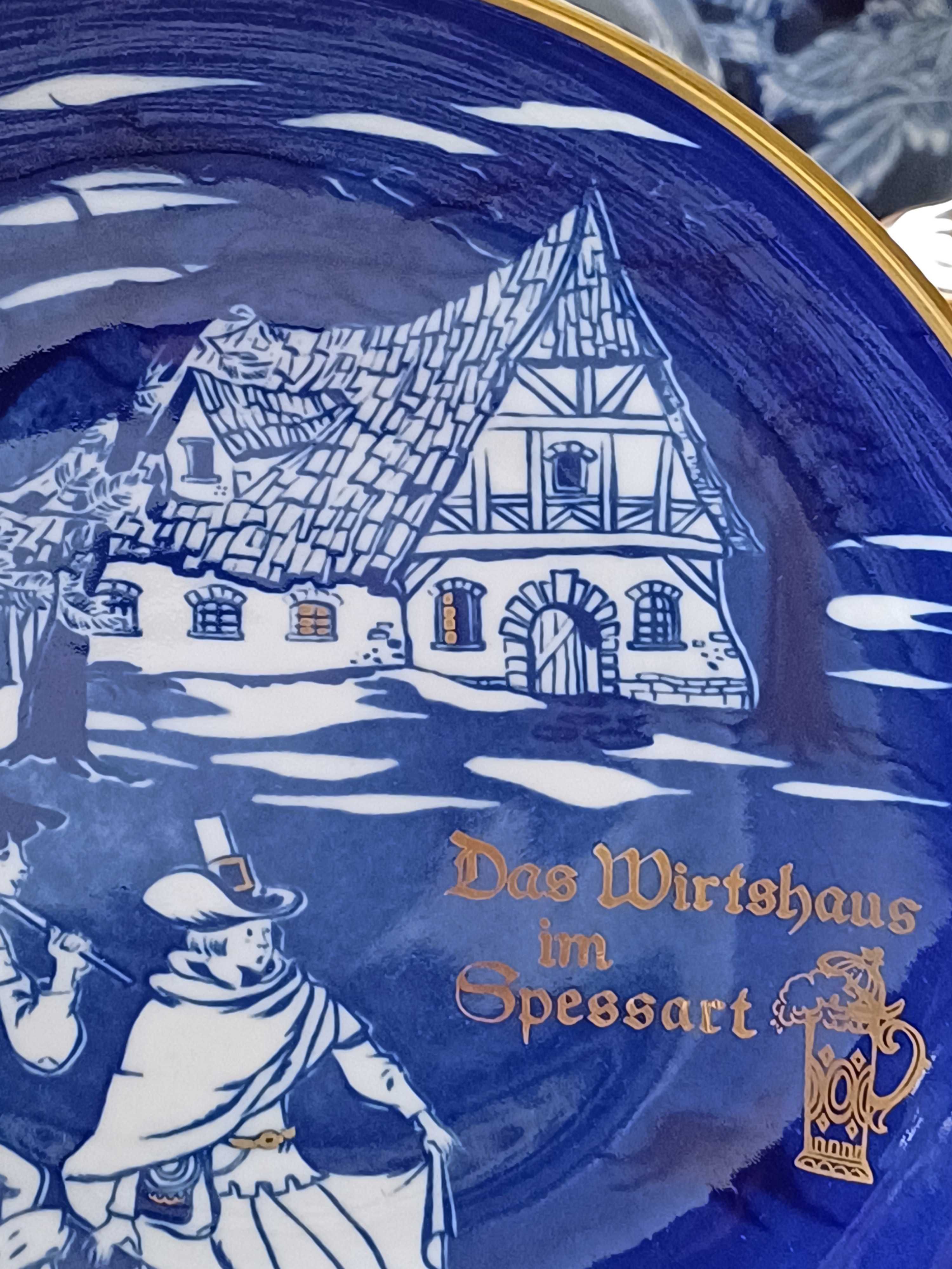 Patera porcelana Fine China Reichenbach Echt kobalt (P.459)