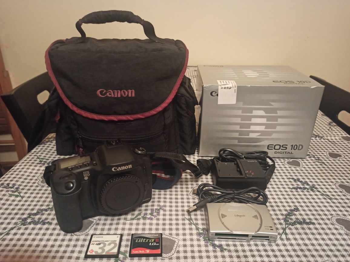 Corpo Canon EOS 10D (+equipamento)