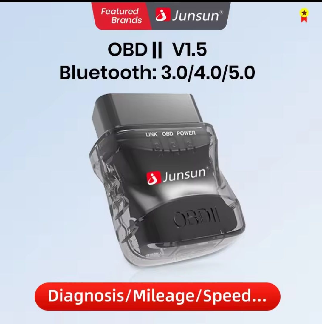 Mini SCANNER diagnóstico Auto Junsun OBD2 Elm327 Detector avarias NOVO