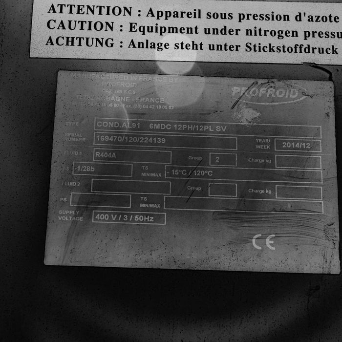 Skraplacz chłodniczy PROFROID model AL91 6MDC 12PH/12PL SV