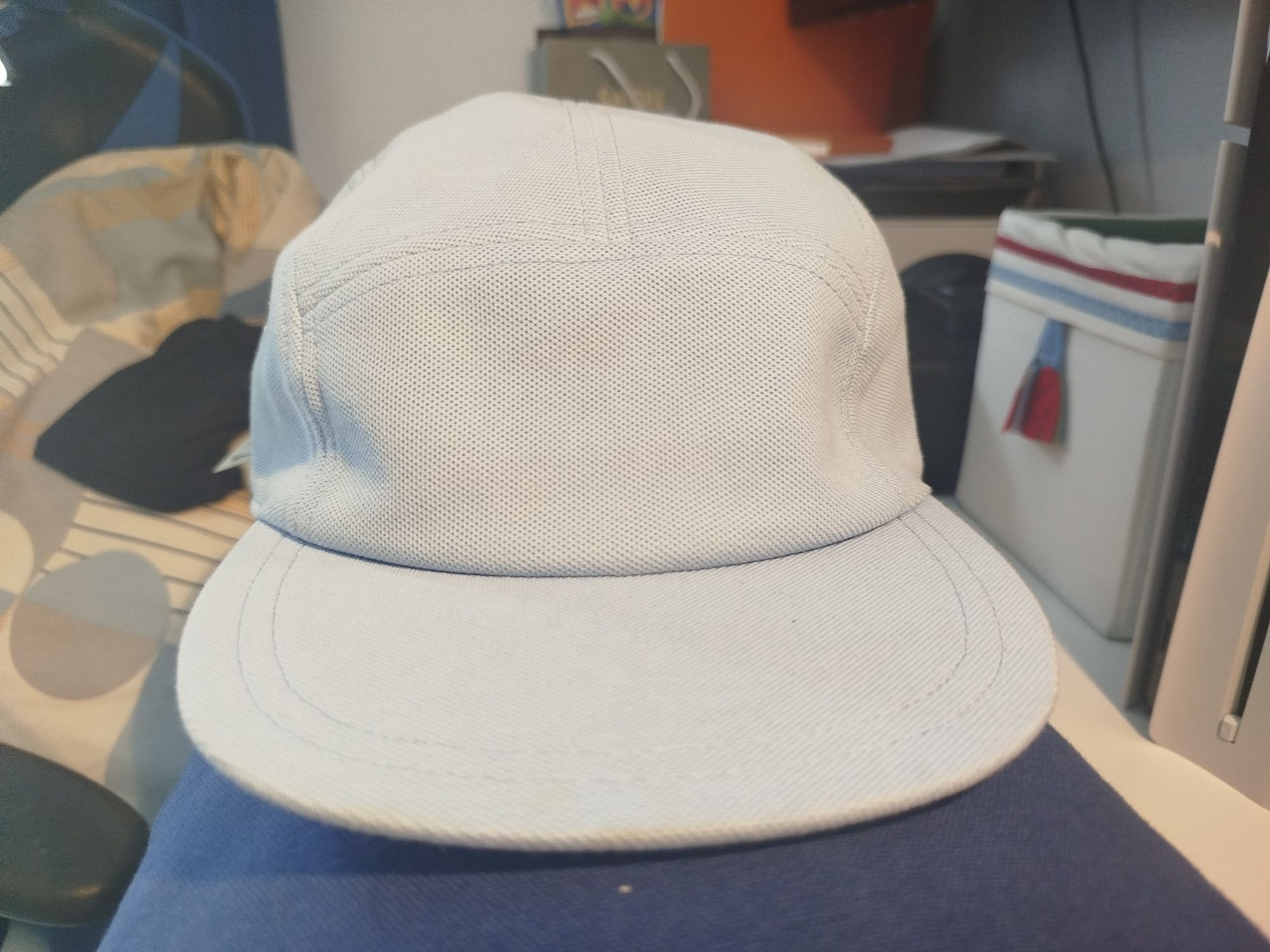 Boné Lacoste Piqué Jockey azul novo!