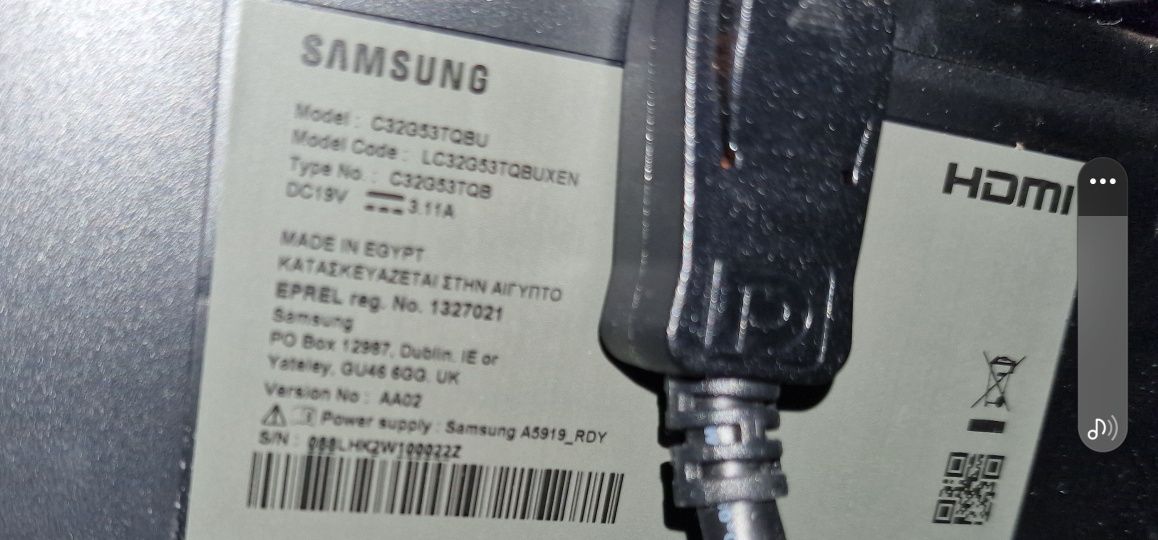 Monitor gamingowy Samsung 144hz 2560x1440p