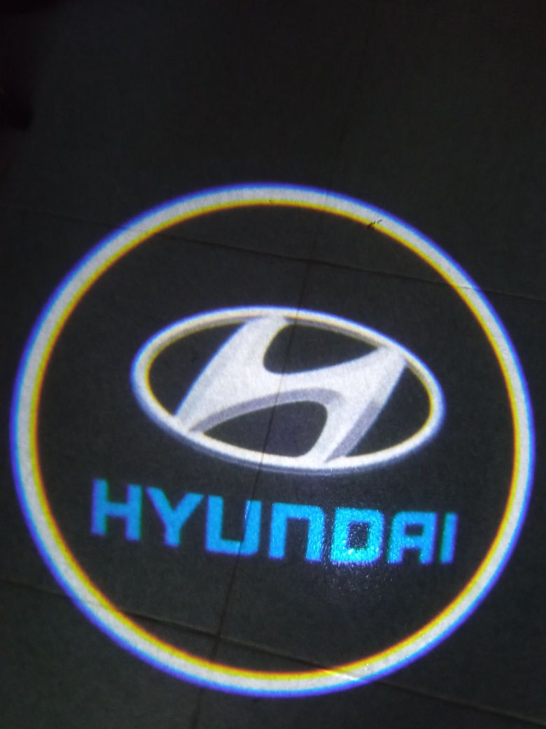 2 luzes de logotipo da porta do carro ,Hundyai