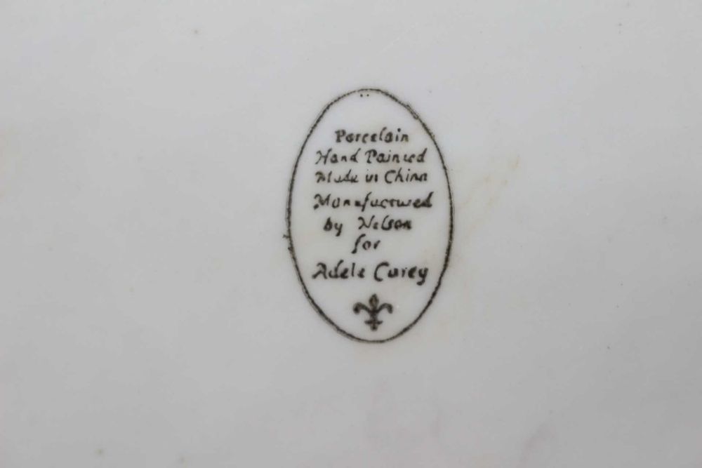 Cinzeiro porcelana chinesa com brasão de Armas Mello e Castro XX