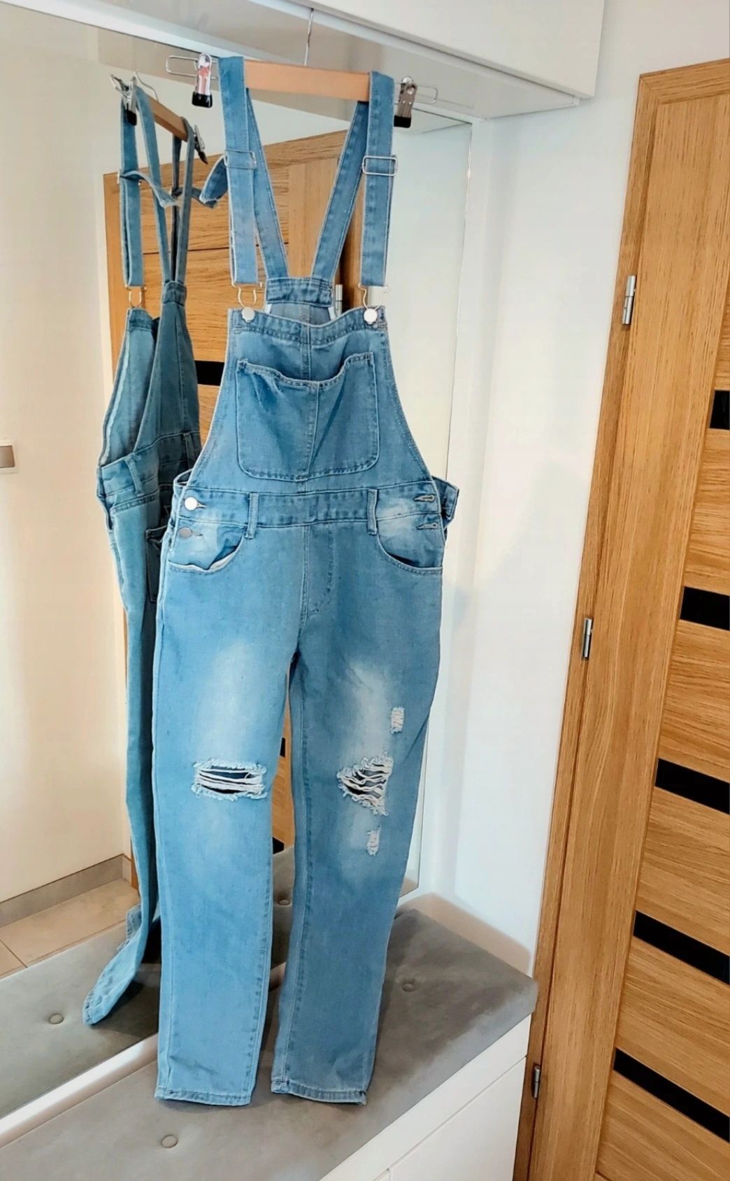 Ogrodniczki jeansowe damskie roz M spodnie Reserved