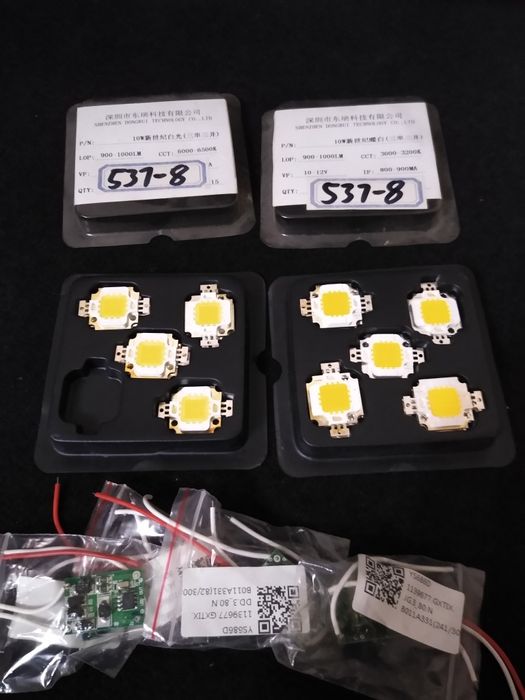 Светодиод 12в 10 Ватт + драйвера