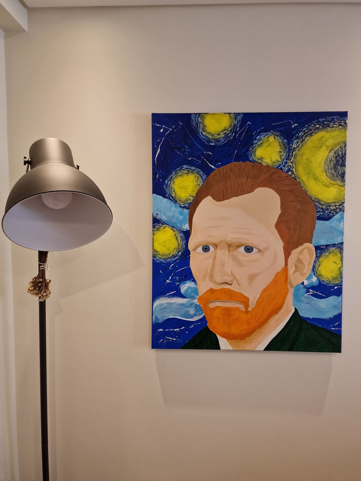 Pintura original Única em Tela com acrílico  Van Gogh