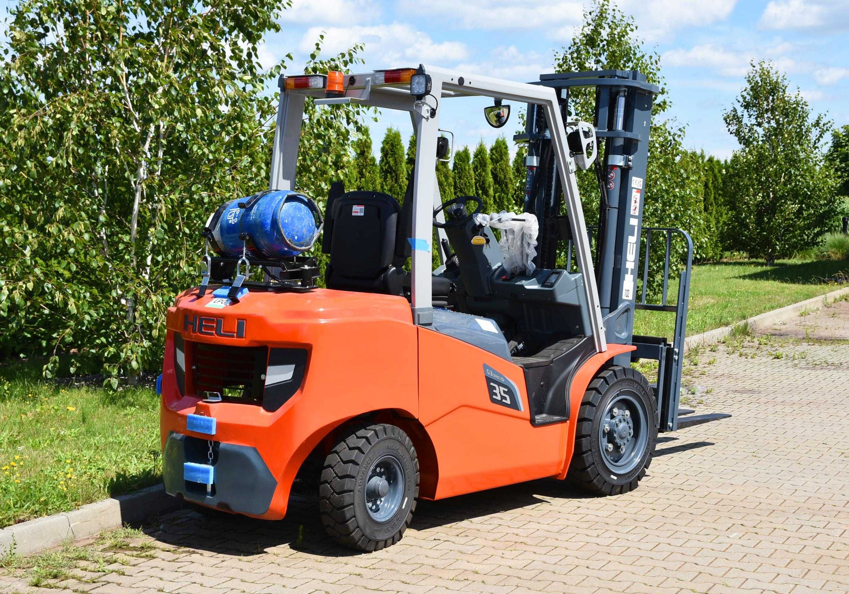 Spalinowy Wózek Widłowy Heli LPG 3,5 T Triplex 4,7M Nowy 2024