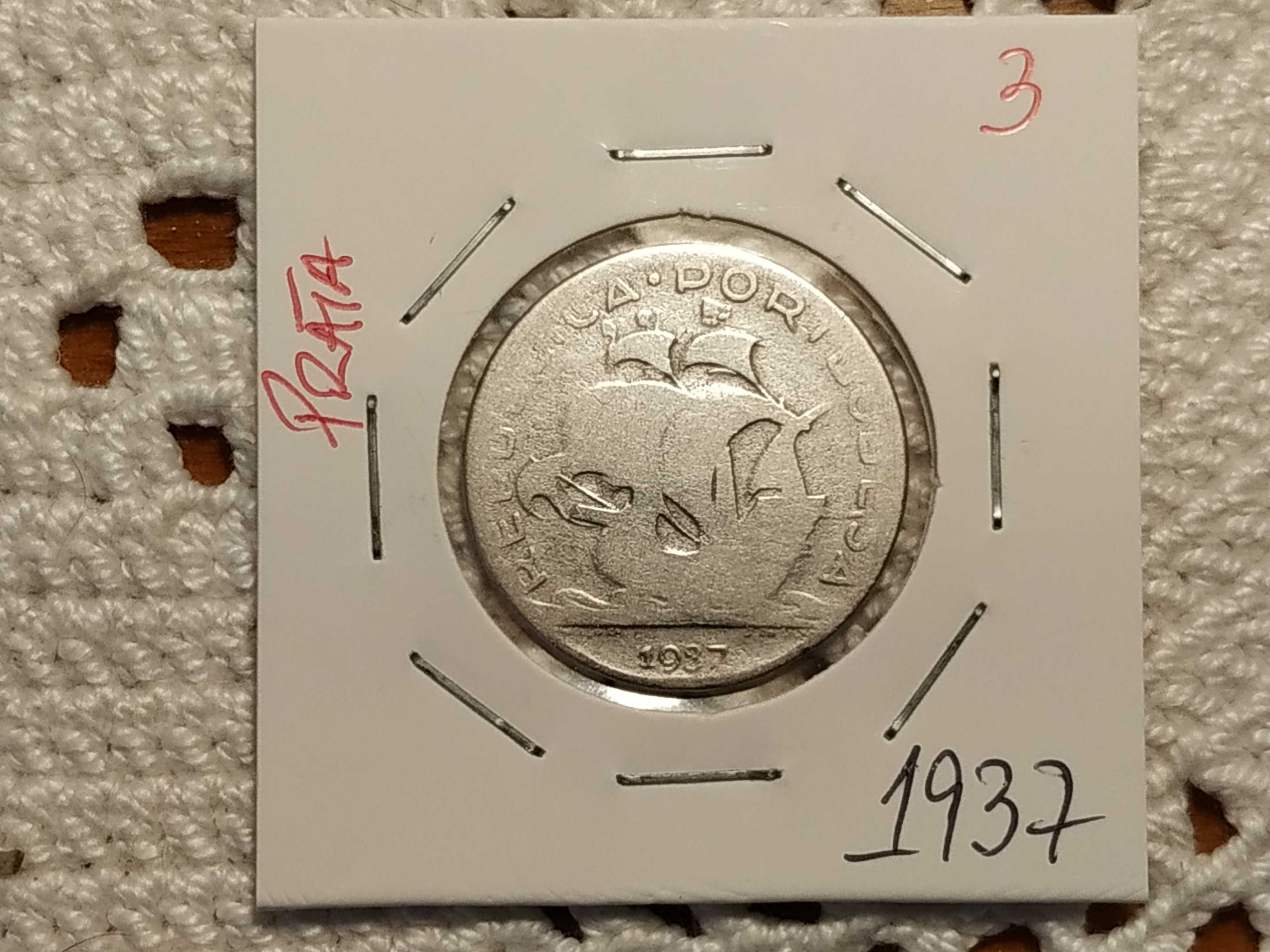 Portugal - moeda em prata de 5 escudos de 1937