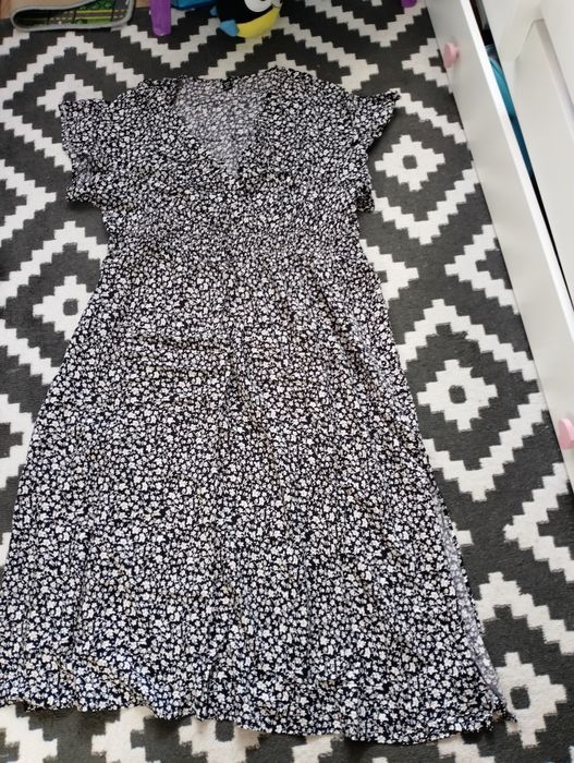 Sukienka letnia zwiewna kopertowa wiskoza