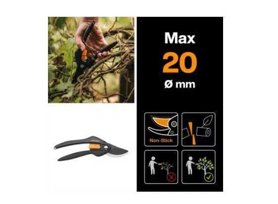 Секатор-ножиці Fiskars SingleStep p26 / секатор фіскар / ножничі в сад
