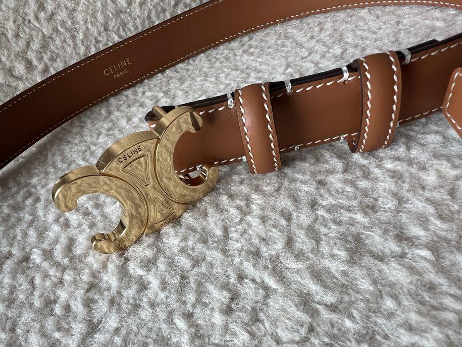 Brązowy pasek Celine. Rozmiar 80.