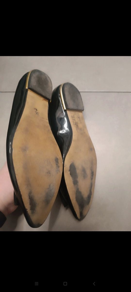 Balerinki buty na płaskim obcasie