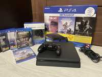 Продам Sony PlayStation 4 Slim 1Tb + 4 диска + додатковий джойстик