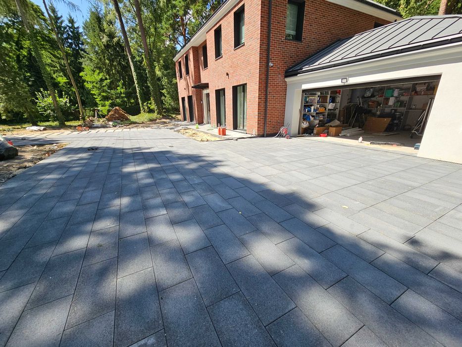 Układanie kostki brukowej kompleksowo z materiałem wizualizacje 3d