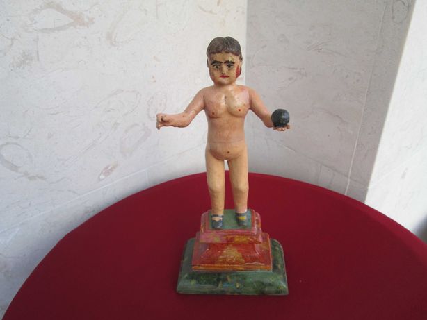 Estatueta/Figura do "Menino Jesus Salvador do Mundo" - Séc. XIX