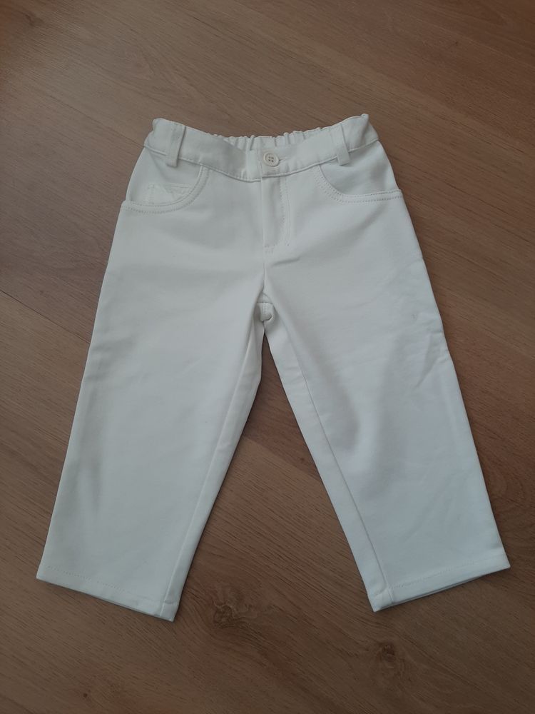 Нарядные белые штаны штанишки 86р