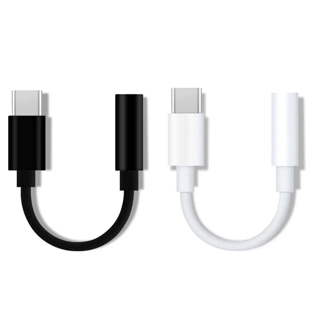 3x Adapter przejściówka z USB Typ C na gniazdo audio 3.5 mini jack bia