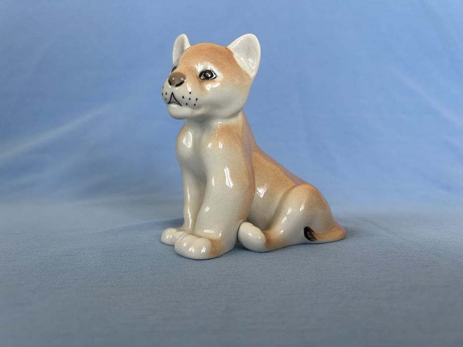Figurka porcelanowa Łomonosow tygrys