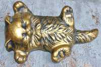 Złoty gipsowy kotek - duża sztuka