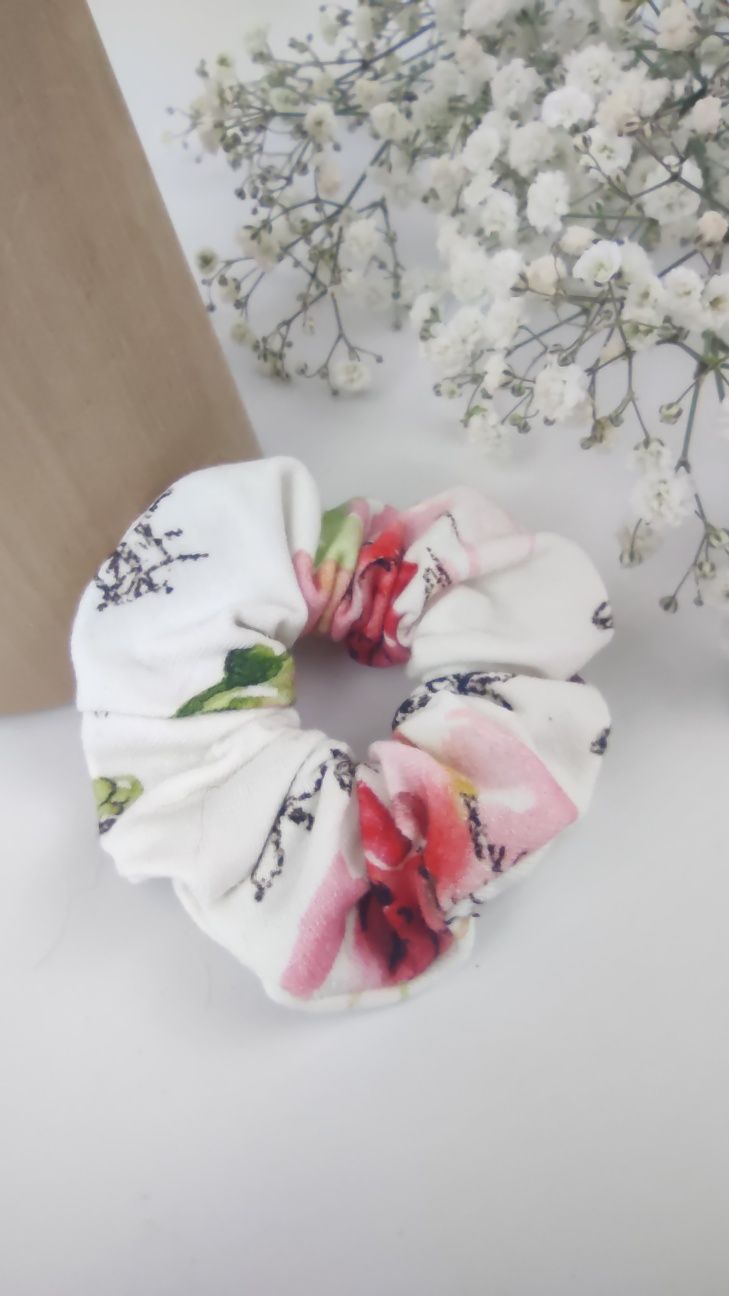 Gumka do włosów, frotka scrunchie handmade zero waste