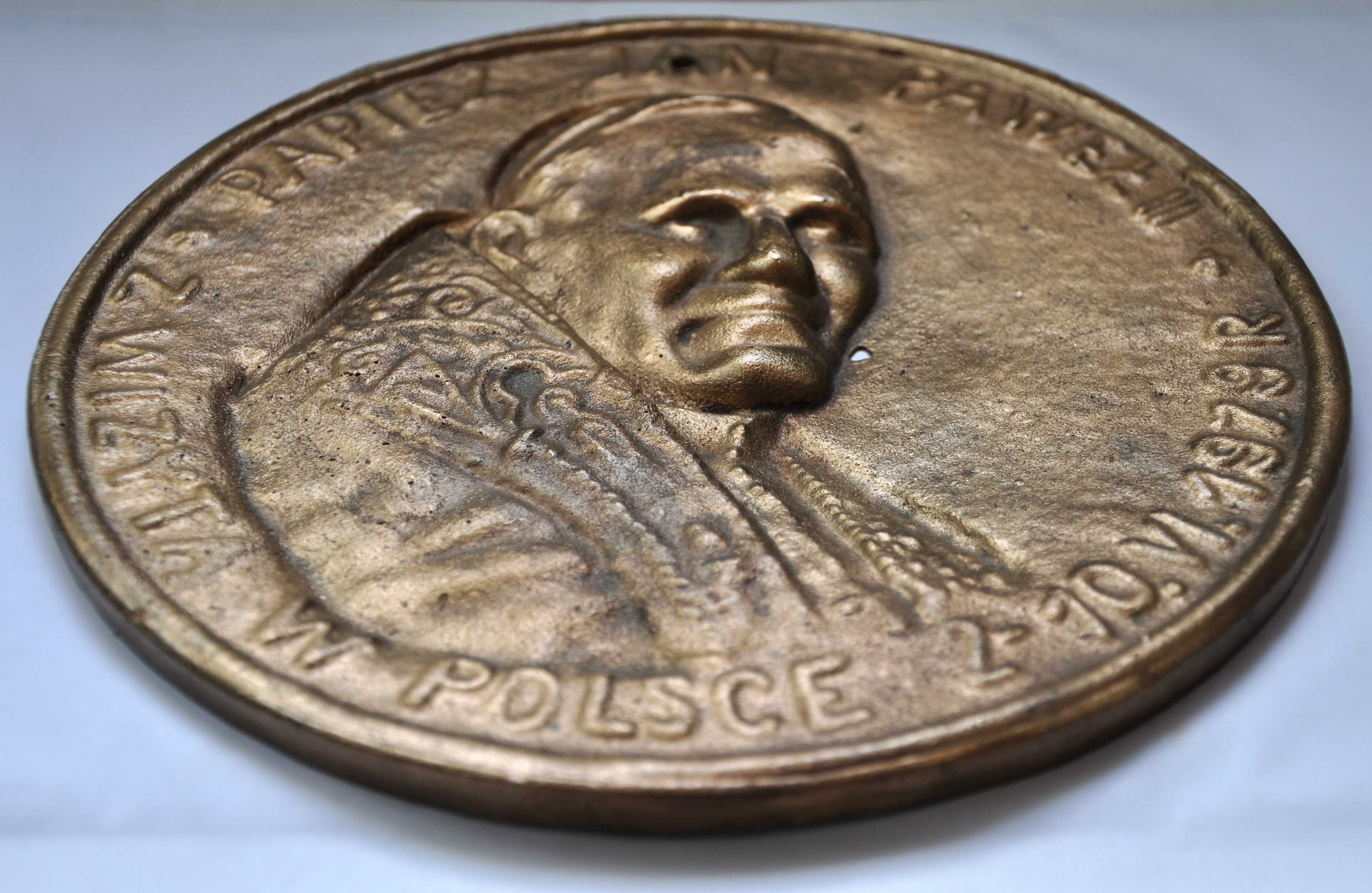 Medal-plakieta Jan Paweł II Z Wizytą w Polsce 1979 r.Ogromny- 1,87 kg