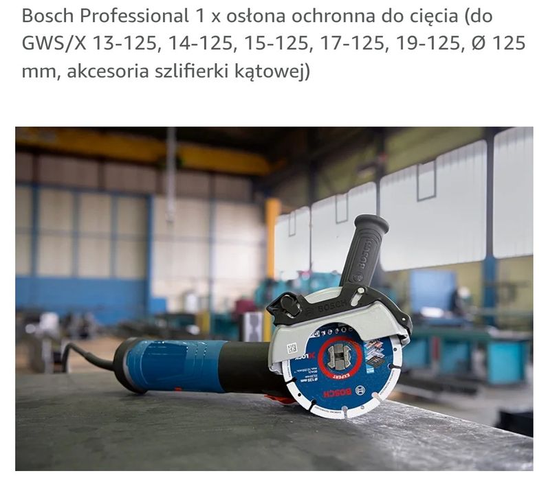 Osłona Bosch ochronna do cięcia GWS/X 125 model PA6-GF35 okap na klik