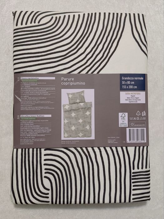 Італійський новий полуторний комплект постільної білизни Livarno Home