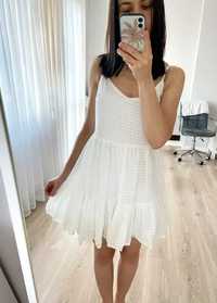 Sukienka mini biała Shein rozkloszowana xs