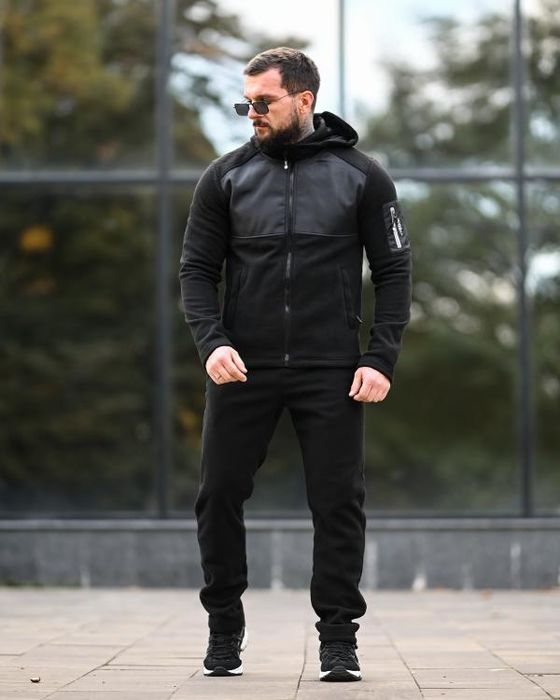 Зимній флісовий спортивний костюм ARCTIKA чорний/спортивний костюм