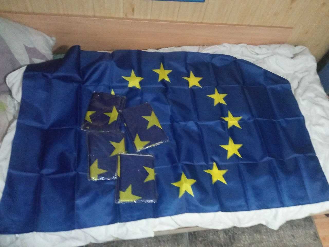 Продам прапор евросоюзу 140см на 90см шелк.