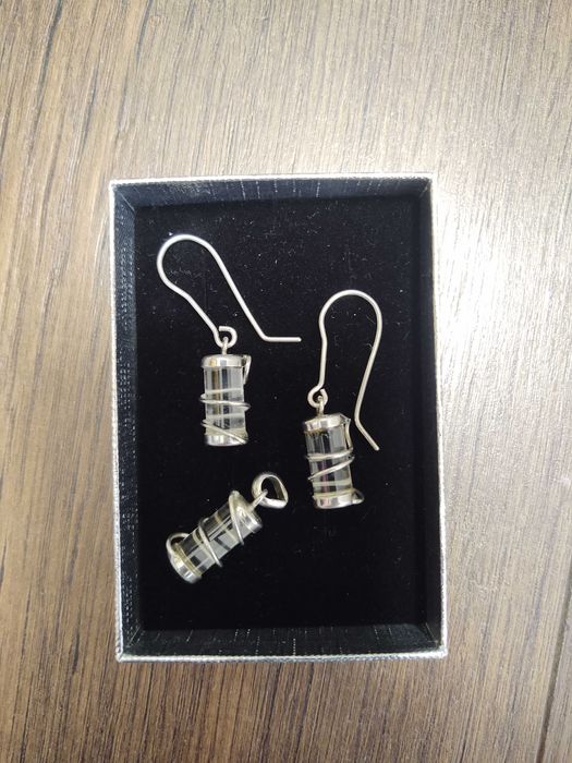 Srebrne kolczyki zawieszka