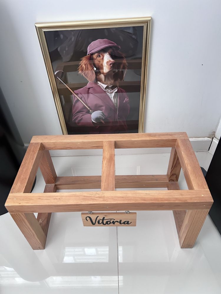 Mesa elevada para cão