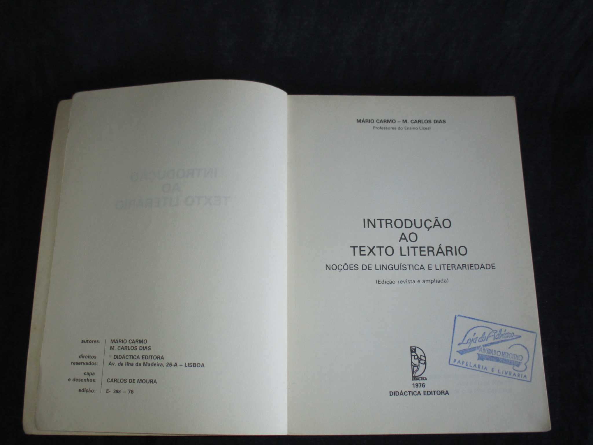 Livro Introdução ao texto literário Didáctica Editora