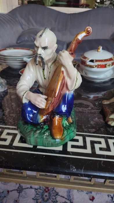 Фарфоровая статуэтка Козак з бандурою, СССР, 29см