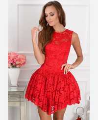 Sukienka Lace Swan koronkowa czerwona